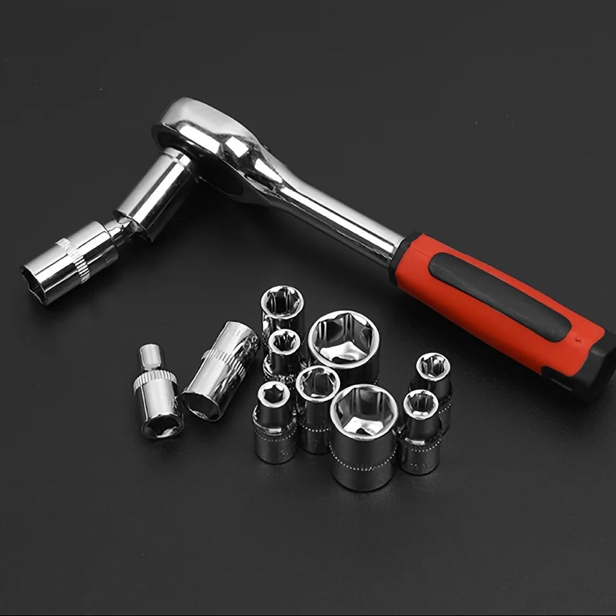 Motorcycle & Off-Road Car Repair Tool Kit — Complete Stainless Steel Set