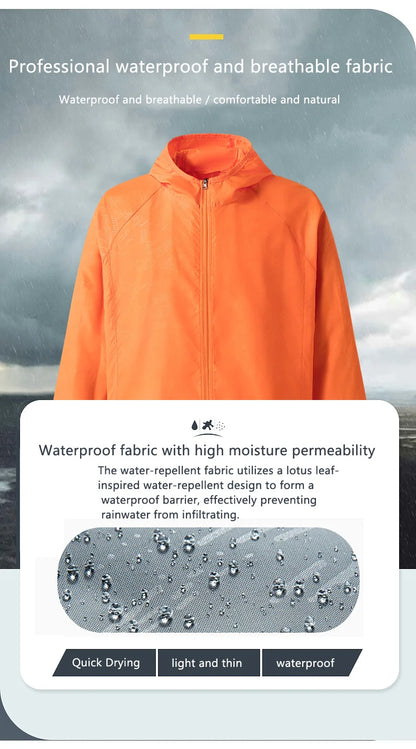 Men's Waterproof Windbreaker, Quick Dry Sun Protection Jacket