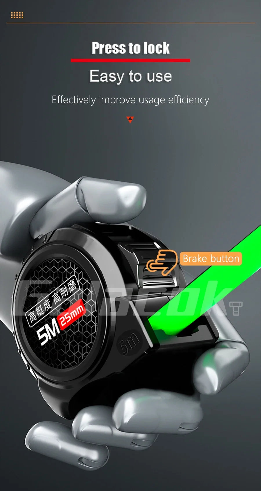 Heavy-Duty Construction Tape Measure, Up to 10M