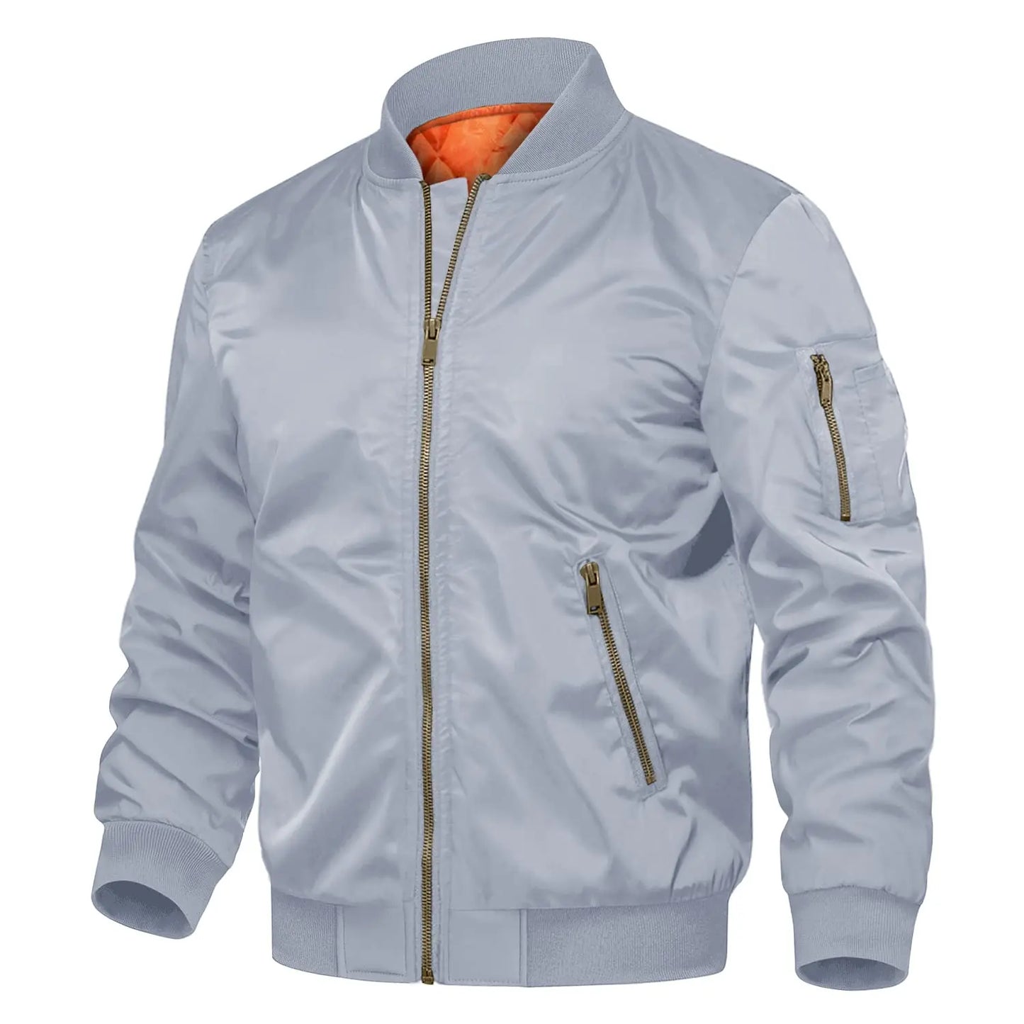 Men's Padded Bomber Jacket, Retro Pilot Varsity Streetwear Coat