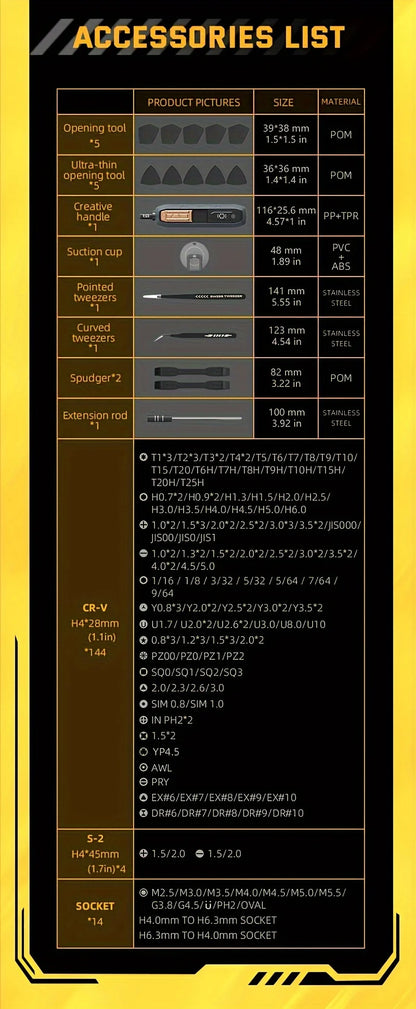 180-in-1 Precision Screwdriver Set