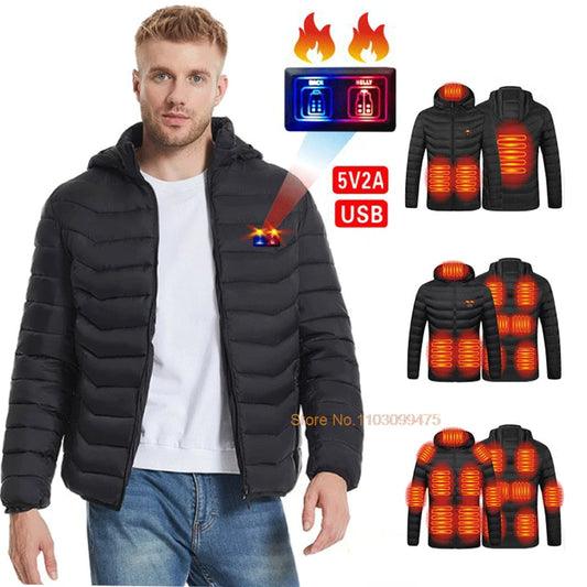 USB Electric Heated Jacket,2-21 Heating Zones