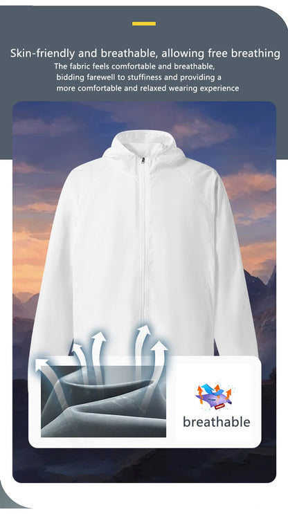 Men's Waterproof Windbreaker, Quick Dry Sun Protection Jacket