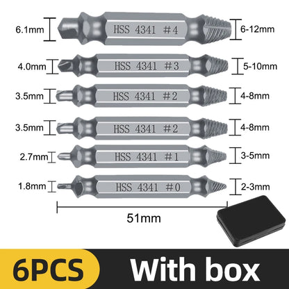 Damaged Screw & Broken Bolt Extractor Set