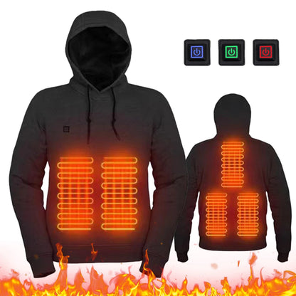 USB Heated Hoodie, 3 Heat Levels, Vintage Outdoor