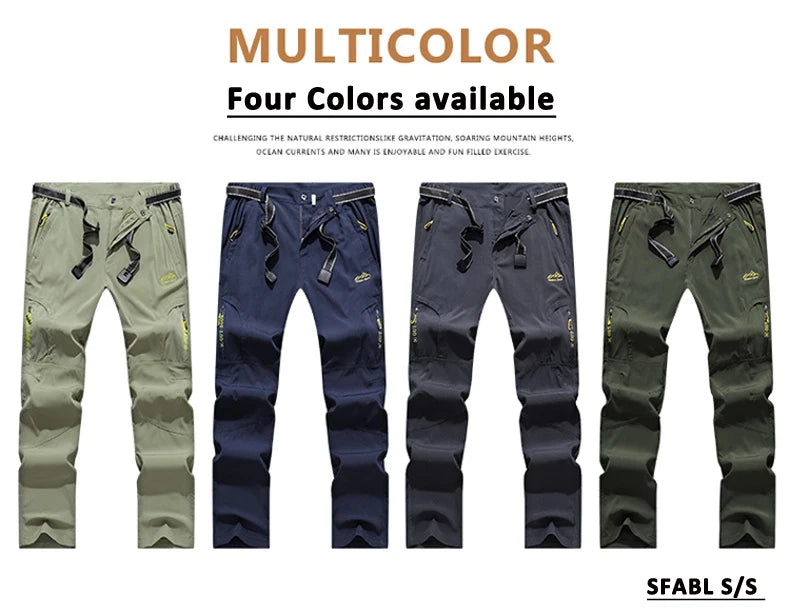 Men's Lightweight Tactical Hiking Pants, Quick Dry Stretch Up to 5XL