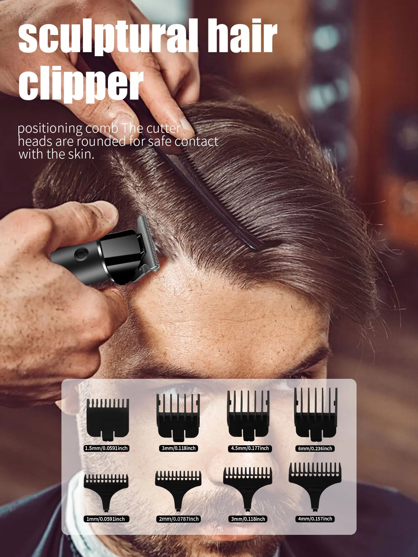 HIENA Professional Hair Clipper Kit, LCD Display Electric Grooming Set for Men