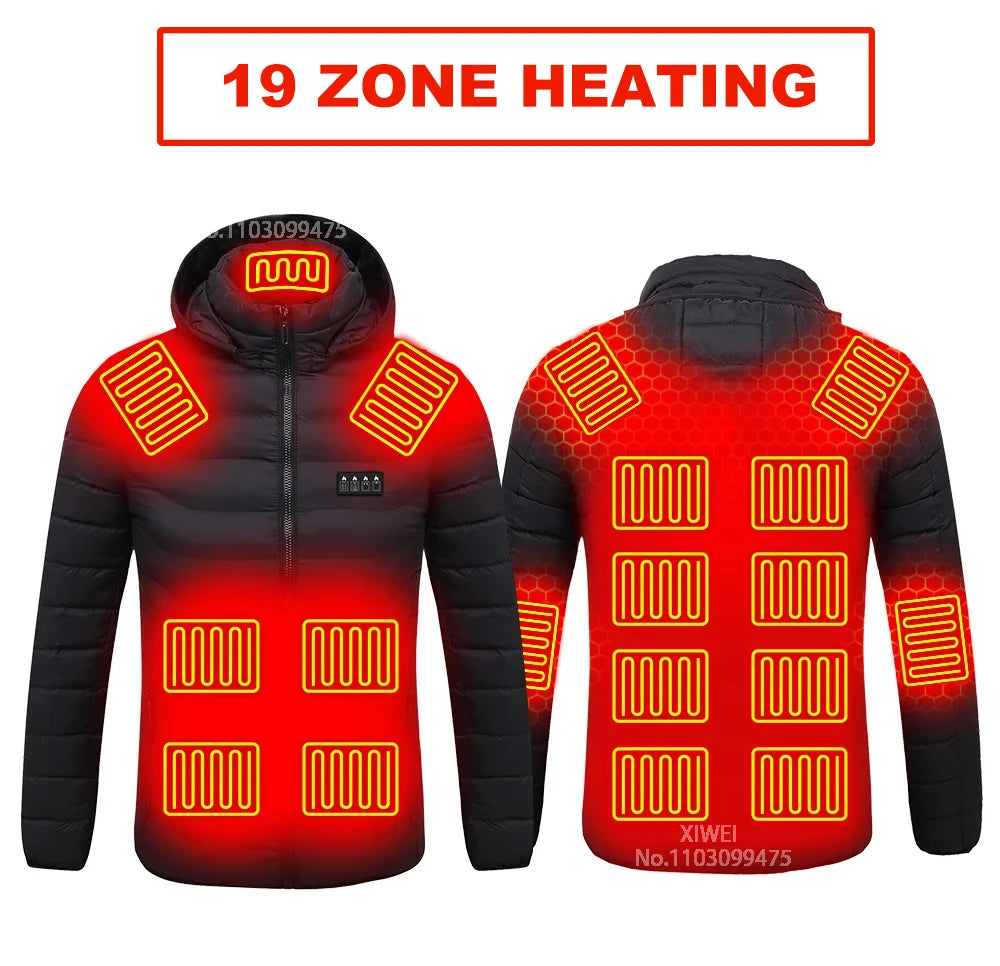 USB Electric Heated Jacket,2-21 Heating Zones