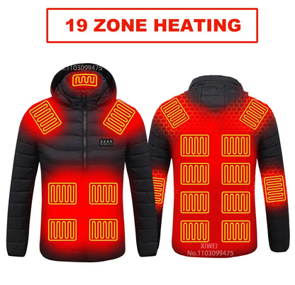 USB Electric Heated Jacket,2-21 Heating Zones