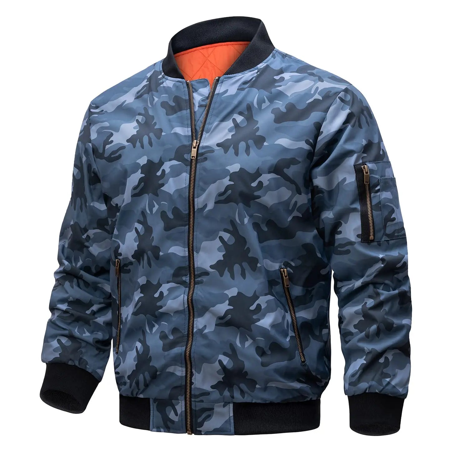 Men's Padded Bomber Jacket, Retro Pilot Varsity Streetwear Coat