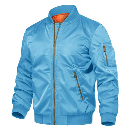 Men's Padded Bomber Jacket, Retro Pilot Varsity Streetwear Coat