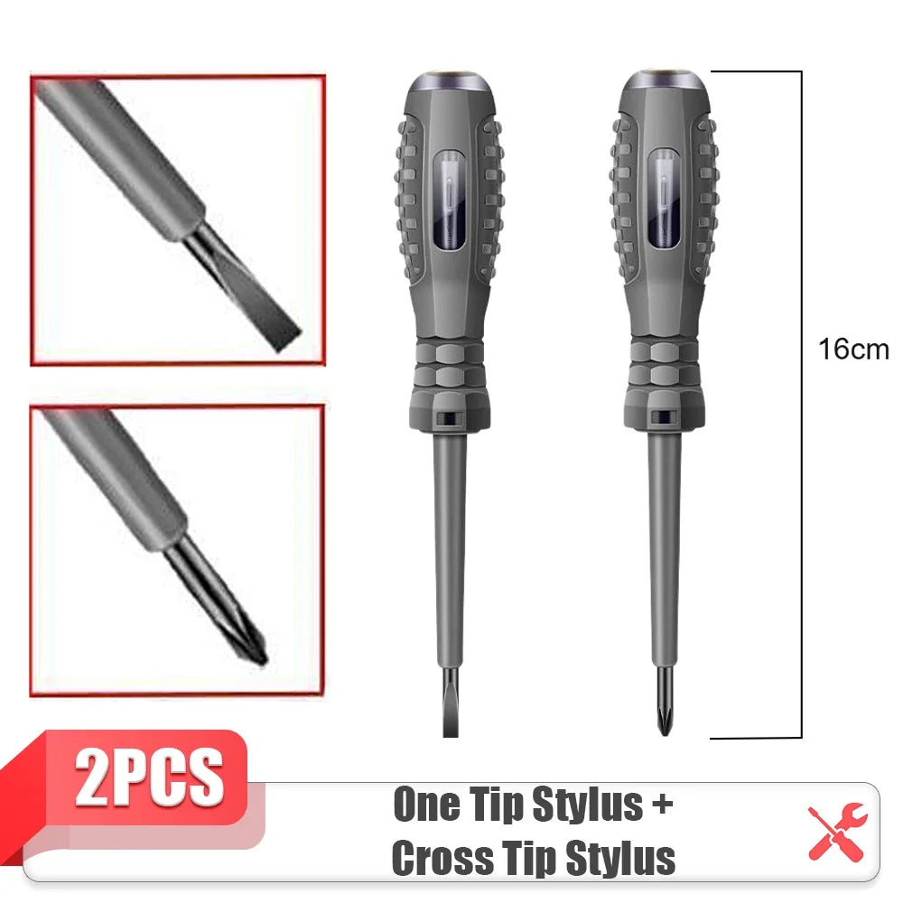 Voltage Tester & Electrician Screwdriver Set (2pcs)