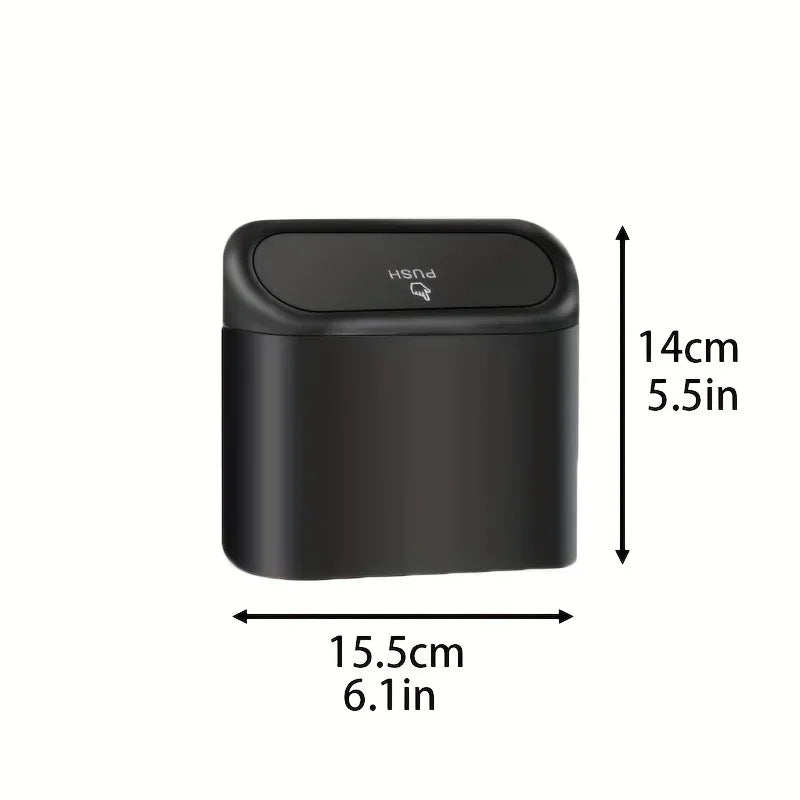 Mini Car Trash Can with Lid & 60 Garbage Bags
