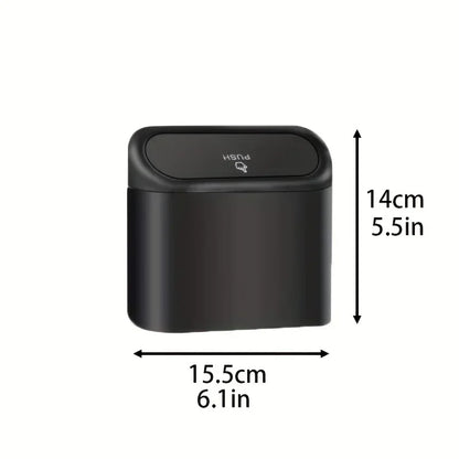 Mini Car Trash Can with Lid & 60 Garbage Bags