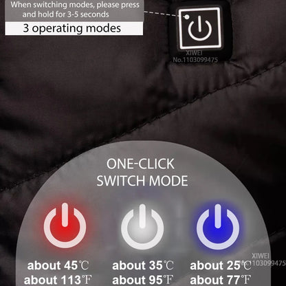 USB Electric Heated Jacket,2-21 Heating Zones