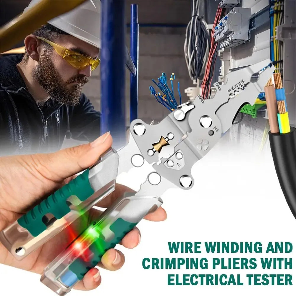 Foldable Wire Stripper & Crimping Pliers — Multifunctional