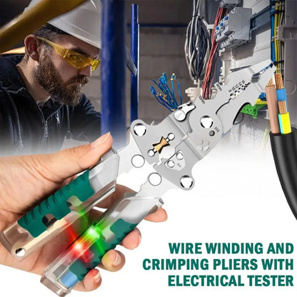 Foldable Wire Stripper & Crimping Pliers — Multifunctional