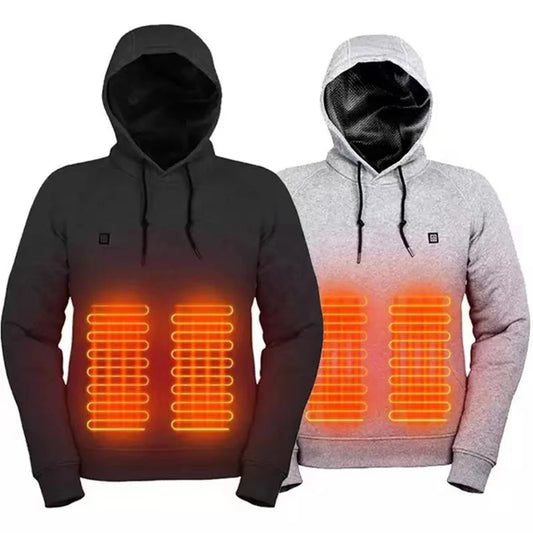 USB Heated Hoodie, 3 Heat Levels, Vintage Outdoor
