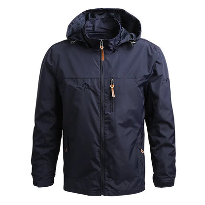 Men's Tactical Windbreaker Jacket, Waterproof Hooded Field Coat Up to 5XL