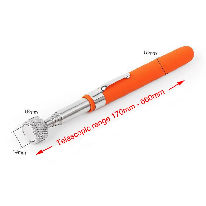 Telescopic Magnetic Pickup Rod, Extendable Retrieval Pen Tool
