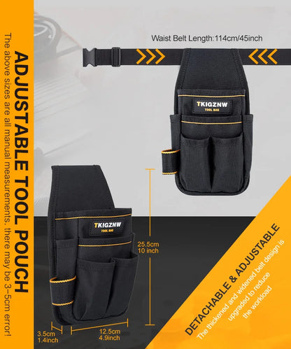 Tool Belt Pouch, 6 Pockets & 9 Screwdriver Loops