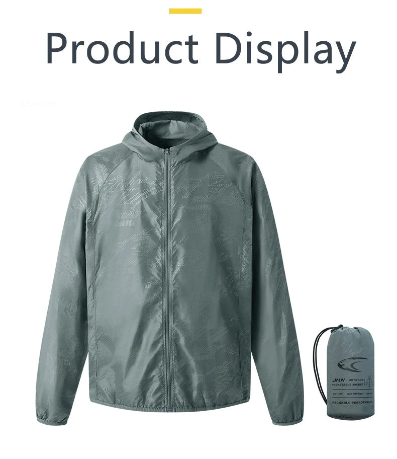 Men's Waterproof Windbreaker, Quick Dry Sun Protection Jacket