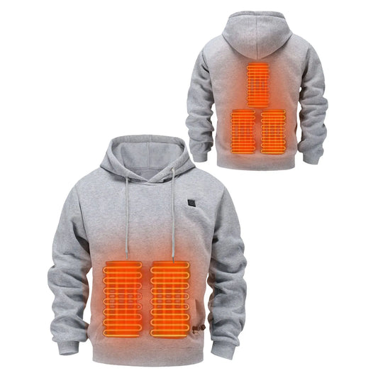 USB Heated Hoodie Sweatshirt, Unisex Thickened Pullover