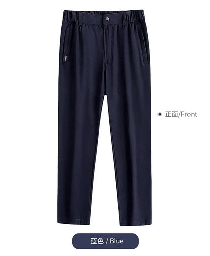 Men's Ice Silk Summer Pants, quick Dry Stretch Up to 7XL