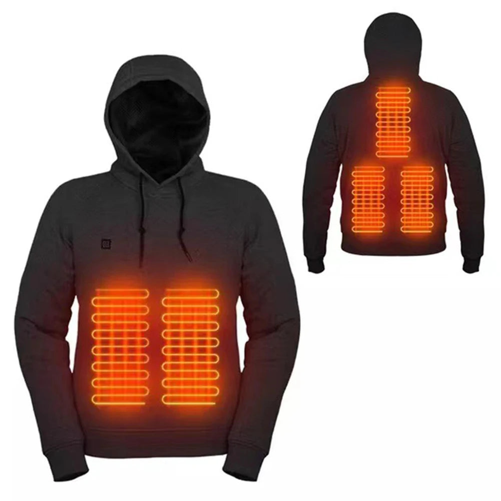 USB Heated Hoodie, 3 Heat Levels, Vintage Outdoor
