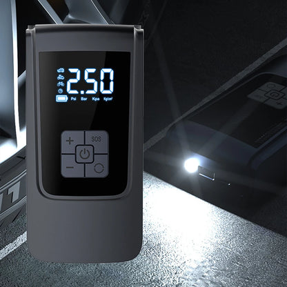 Portable Smart Tire Inflator, 12V Cordless Air Compressor