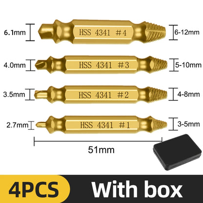 Damaged Screw & Broken Bolt Extractor Set