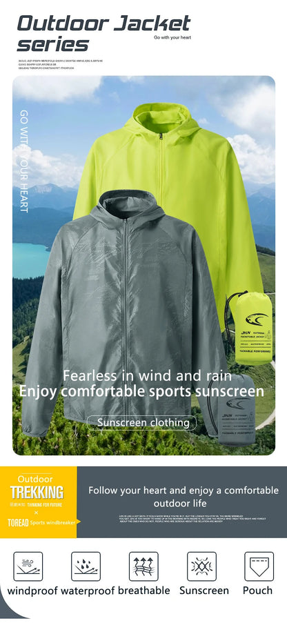 Men's Waterproof Windbreaker, Quick Dry Sun Protection Jacket