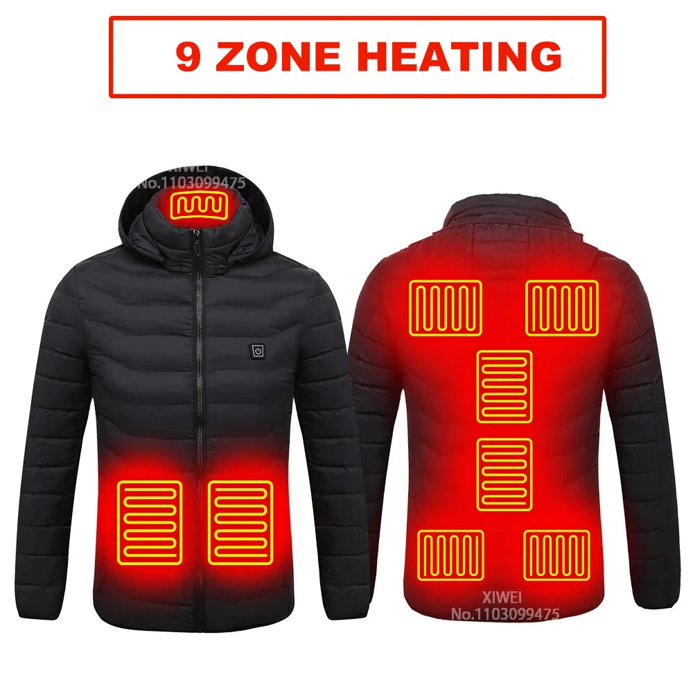 USB Electric Heated Jacket,2-21 Heating Zones
