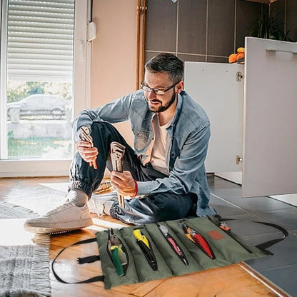 Roll-Up Tool Organizer Pouch, multi-Pocket