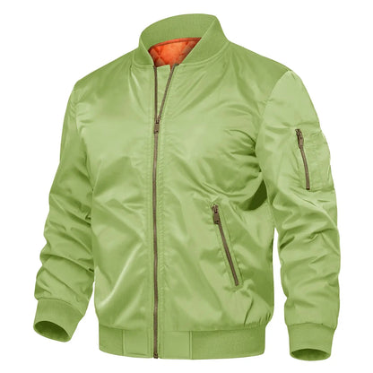 Men's Padded Bomber Jacket, Retro Pilot Varsity Streetwear Coat