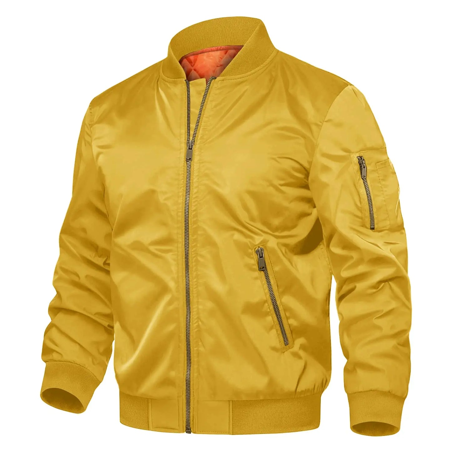 Men's Padded Bomber Jacket, Retro Pilot Varsity Streetwear Coat